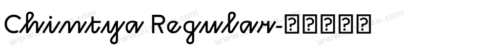 Chintya Regular字体转换